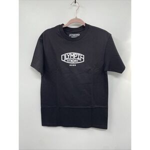 Stndrd Olympia 2025 T-Shirt Mens M Black Champion Mentality Never Retires NWOT
